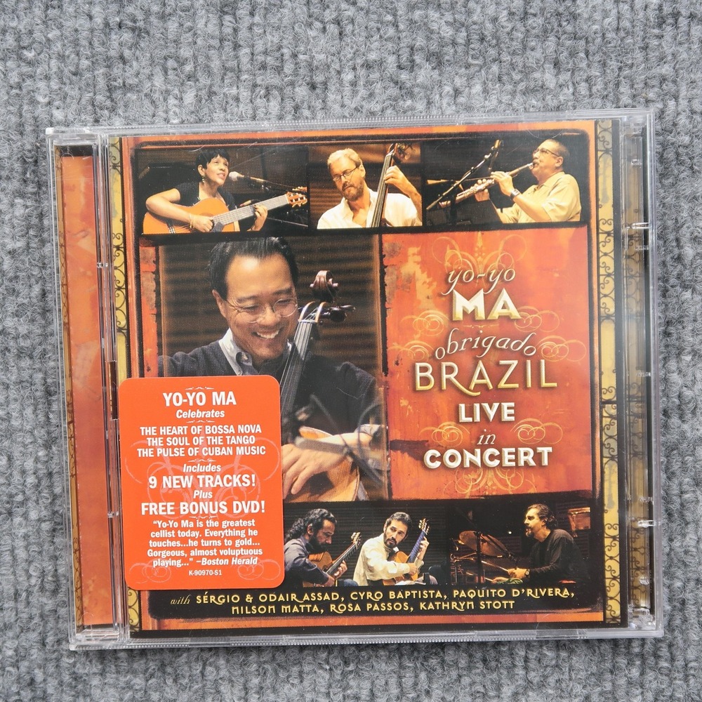 Yo-Yo Ma CD Obrigado Brazil Live In Concert Bossa Nova Jazz Latin Bonus DVD 2004